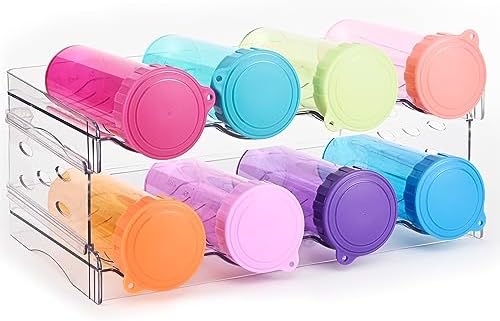 Keerte Acrylic Wine Rack for 8 Bottles - Freestanding Modern Organizer