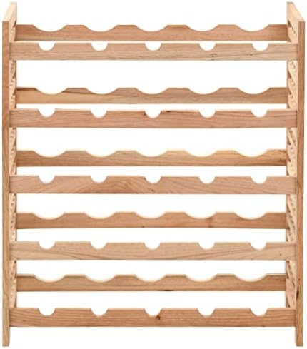 Aisifx 25-Bottle Wine Rack Solid Walnut