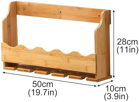 Free Standing Brass Wood Wine Rack Organizer