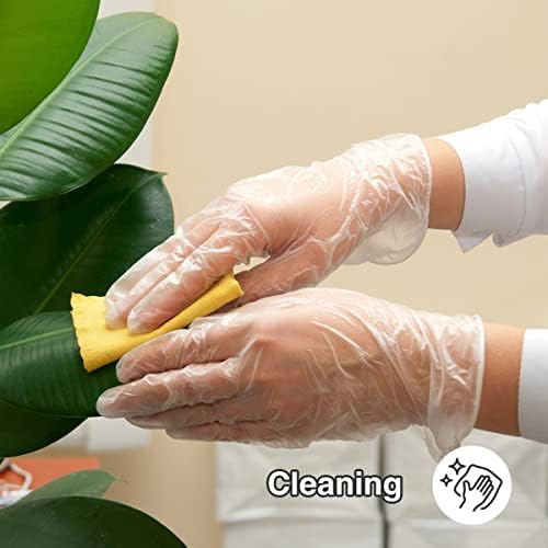 KAYGO Disposable Vinyl Gloves 3 Mil Clear Powder Free Latex Free