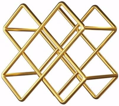 Contemporary Tabletop Wine Rack with Diamond Design