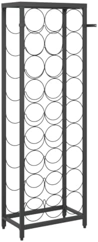 vidaXL 27-Bottle Wine Rack Black Wrought Iron