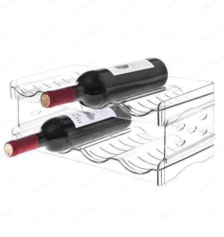YENXIKU 2 Tier Wine Rack for Countertop and Fridge
