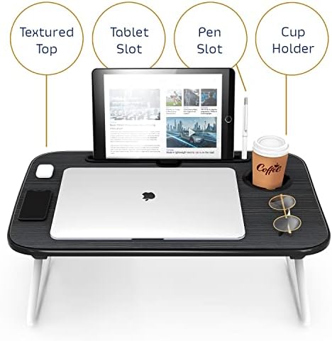 Nestl Reading Pillow with Laptop Desk - Black