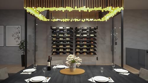 Ultra Wine Racks Showcase Cascading Row - Black Metal