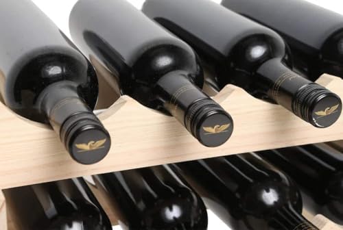 72 Bottle Wine Rack 9 Wide Dark Stain