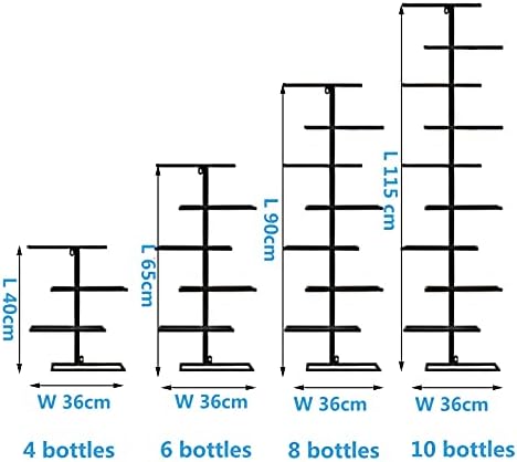 Iron Wall-Mounted Wine Rack with 10 Bottle Capacity