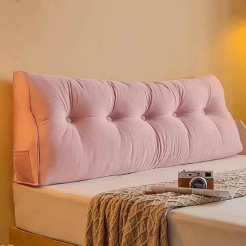 Pink Triangular Headboard Pillow with Removable Cover