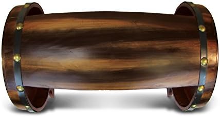 Puzzled Napoleon Wine Rack - Freestanding Wooden Barrel Holder for 10 Bottles