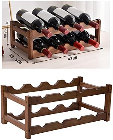 2-Layer Bamboo Wine Rack for Home Bar and Pantry 1