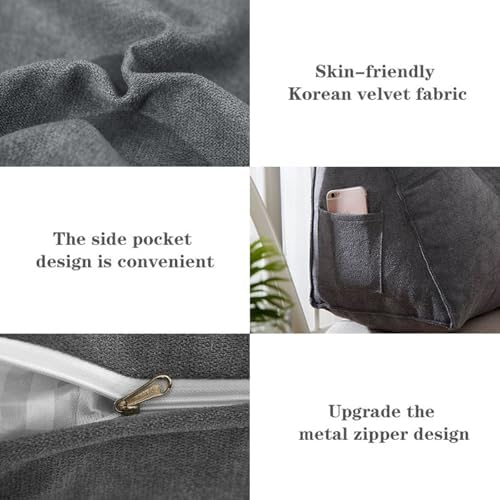 Dark Green Headboard Pillow with Removable Cover