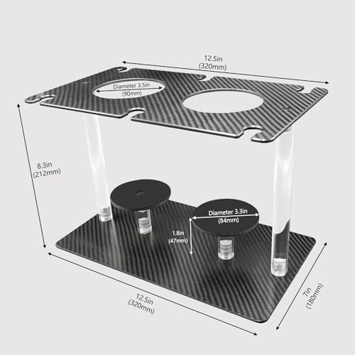 Haflyer Carbon Fiber Wine Rack 2 Bottles 6 Glasses