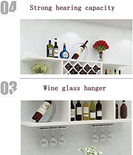 Suuim Wall-Mounted Wine Rack with Glass Hangers 1