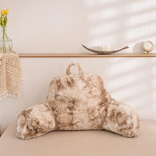 A Nice Night Faux Fur Reading Pillow with Arms