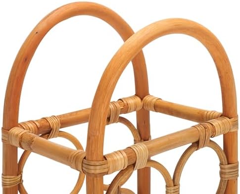 SAFAVIEH Lyza Coastal Boho Rattan Wine Rack
