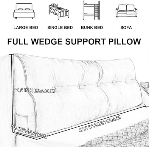Pink Triangular Headboard Pillow with Removable Cover