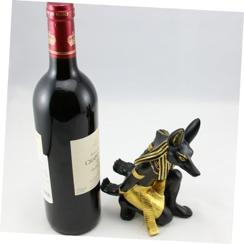 Amosfun 2Pcs Anubis Wine Rack Elegance Resin Holder