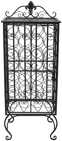 WEHUOSIF 28 Bottle Metal Wine Rack with Lock