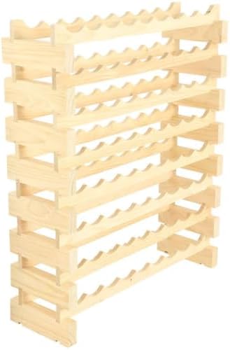 72 Bottle Wine Rack 9 Wide Dark Stain
