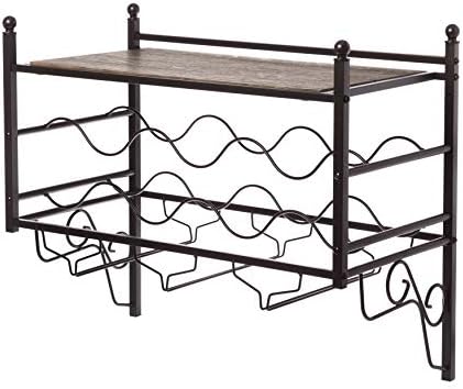 Home Zone Living Wine Rack - Freestanding 6-Bottle Storage