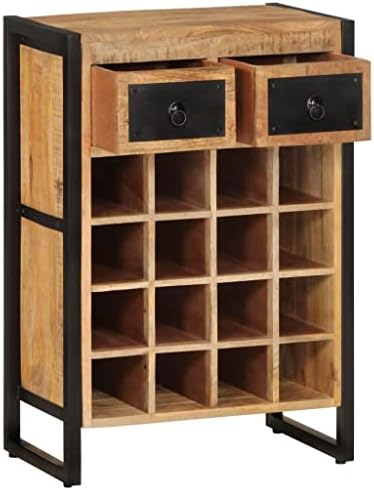 THOYTOUI 16-Bottle Freestanding Wine Rack with Drawers