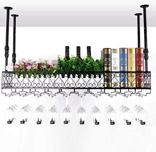 Wall-Mounted Wine Rack with Adjustable Ceiling Design