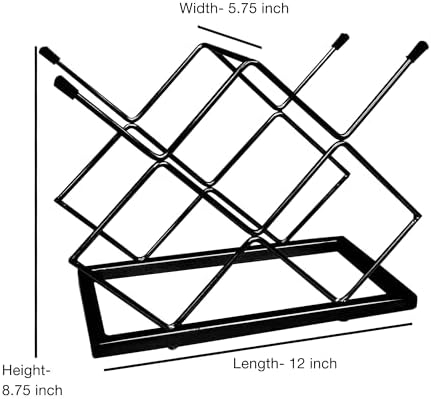 Nu Steel 5 Bottles Tabletop Wine Rack Black