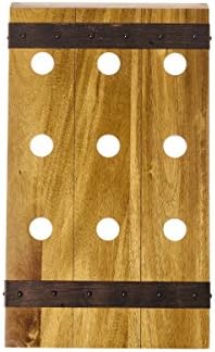 Gourmet Basics by Mikasa 9-Bottle Acacia Wine Rack