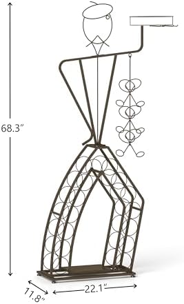 JOIN IRON 20 Bottle Stackable Wine Rack