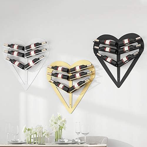 Wall-Mounted Wine Rack for 6 Bottles - Wrought Iron Design White