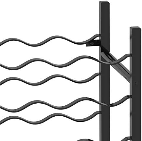 Wine Rack Table for 48 Bottles Black Metal