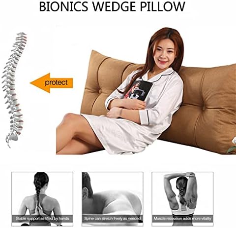 ZZYK Long Back Support Pillow with Removable Cover