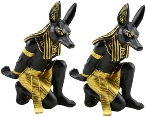 Amosfun 2Pcs Anubis Wine Rack Elegance Resin Holder