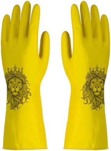 ROYIPAI 4 Pairs Rubber Cleaning Gloves with Cute Patterns