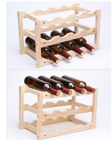 OXOAMP Freestanding 3-Tier Wine Rack with 12 Bottle Capacity