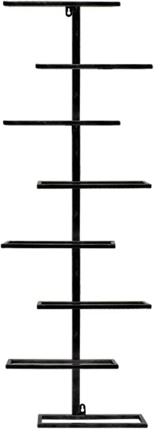 Iron Wall-Mounted Wine Rack with 10 Bottle Capacity