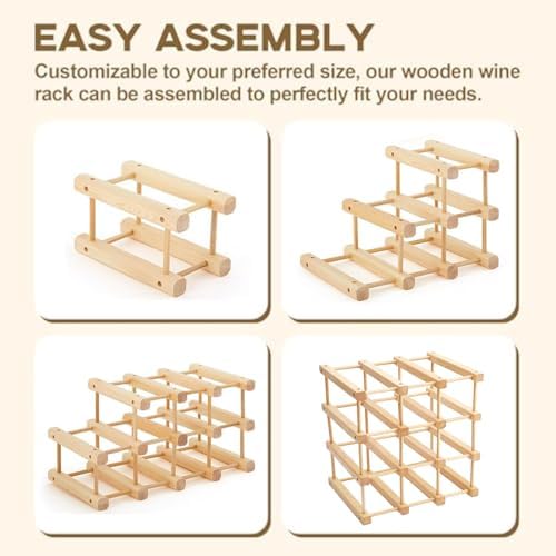 Yuehuam 12-Bottle Stackable Wine Rack