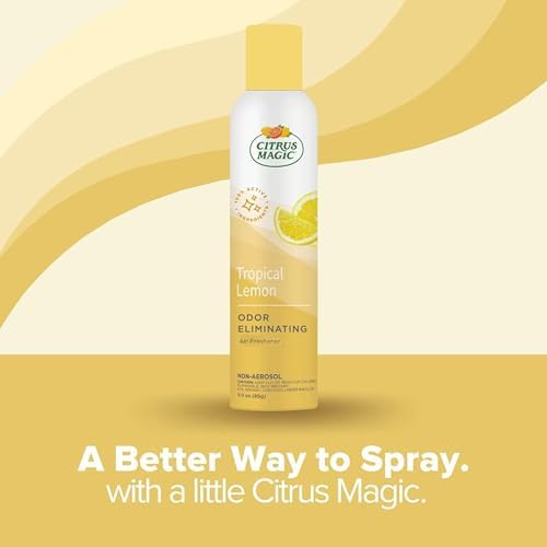 Citrus Magic Odor Eliminating Air Freshener Spray - Tropical Lemon Pack of 3