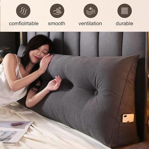 HIOSIEFUO Triangular Reading Pillow for Neck and Lumbar Support