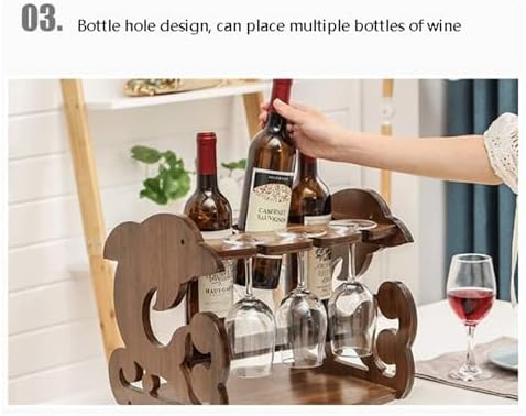 OXOAMP Freestanding Wine Rack with Rotating Design