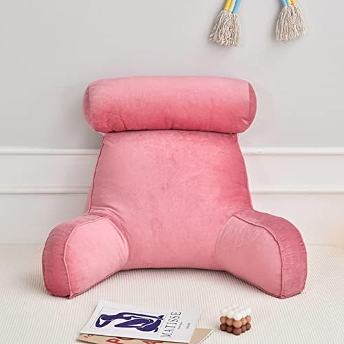 HOFFTI Reading Cushion with Neck Roll and Armrests for Bed and Sofa