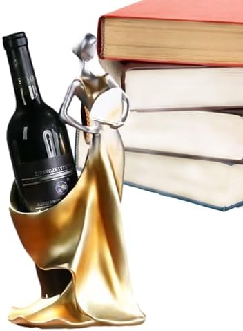 Resin Wine Bottle Holder with Dancing Girl Decor