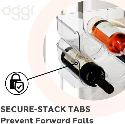 Oggi 6-Bottle Wine Rack Stackable Secure 2 Pack
