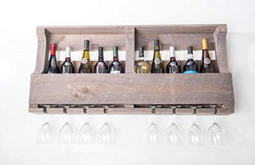 American WineKraft Rustic Wood Wine Rack 10 Bottle Capacity