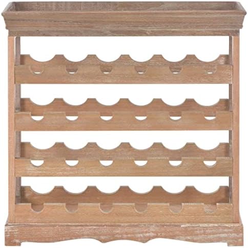 WEHUOSIF Brown Wine Cabinet with 4 Shelves