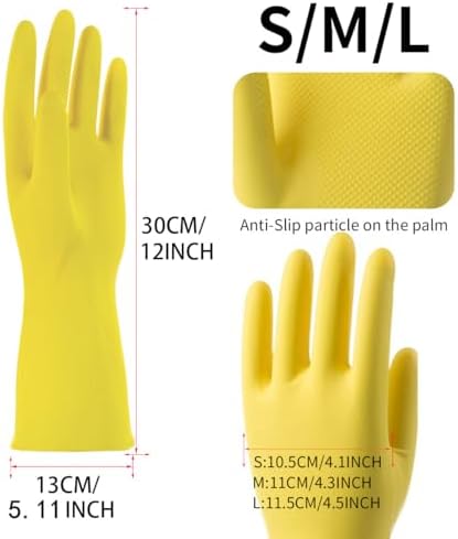 ROYIPAI 4 Pairs Rubber Cleaning Gloves with Cute Patterns