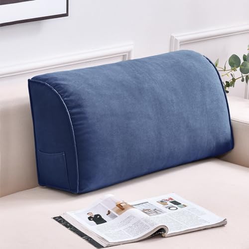 Hsiock Wedge Backrest Cushion with Zipper Blue
