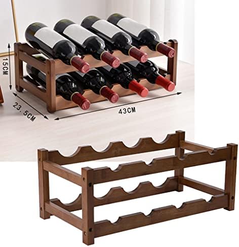 2-Layer Bamboo Wine Rack for Home Bar and Pantry 1