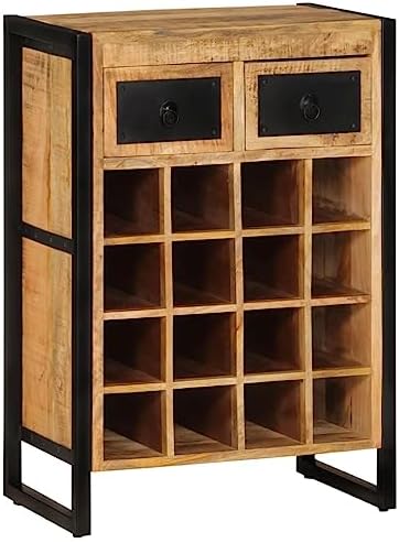 vidaXL Solid Mango Wood Wine Rack for 16 Bottles