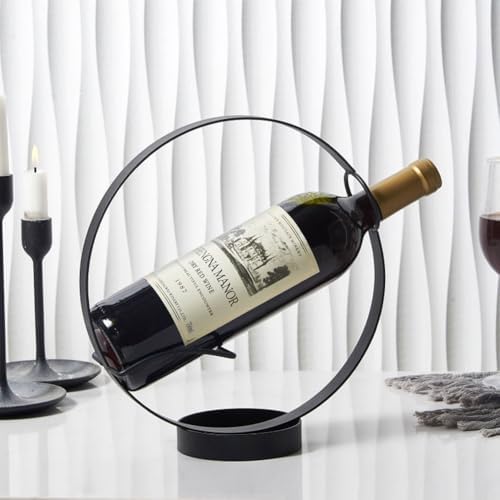Modern Metal Wine Rack - Freestanding Countertop Holder